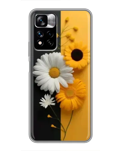 Чехол для Xiaomi Redmi Note 11 Pro Plus с картинкой «Подсолнух и ромашка»