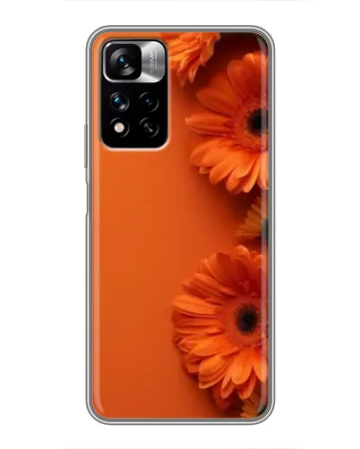 Чехол для Xiaomi Redmi Note 11 Pro Plus с картинкой «Оранжевые герберы»