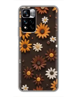 Чехол для Xiaomi Redmi Note 11 Pro Plus с картинкой «Узор из маленьких подсолнухов» Чехол для Xiaomi Redmi Note 11 Pro Plus с картинкой «Узор из маленьких подсолнухов»