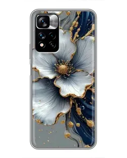 Чехол для Xiaomi Redmi Note 11 Pro Plus с картинкой «Белый цветок и золотой флюид» Чехол для Xiaomi Redmi Note 11 Pro Plus с картинкой «Белый цветок и золотой флюид»