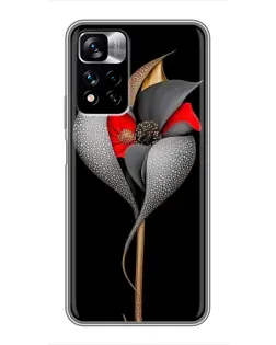 Чехол для Xiaomi Redmi Note 11 Pro Plus с картинкой «Серебряный фантазийный цветок» Чехол для Xiaomi Redmi Note 11 Pro Plus с картинкой «Серебряный фантазийный цветок»