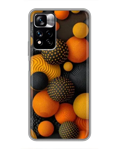 Чехол для Xiaomi Redmi Note 11 Pro Plus с картинкой «Объемные оранжевые сферы» Чехол для Xiaomi Redmi Note 11 Pro Plus с картинкой «Объемные оранжевые сферы»