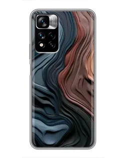 Чехол для Xiaomi Redmi Note 11 Pro Plus с картинкой «Цветные волны каньона»