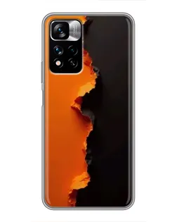 Чехол для Xiaomi Redmi Note 11 Pro Plus с картинкой «Оранжевый разлом»