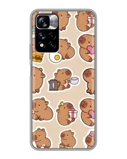 Чехол для Xiaomi Redmi Note 11 Pro Plus с картинкой «Капибары паттерн» Чехол для Xiaomi Redmi Note 11 Pro Plus с картинкой «Капибары паттерн»