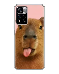 Чехол для Xiaomi Redmi Note 11 Pro Plus с картинкой «Капибара с языком» Чехол для Xiaomi Redmi Note 11 Pro Plus с картинкой «Капибара с языком»