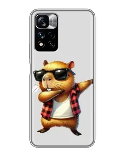 Чехол для Xiaomi Redmi Note 11 Pro Plus с картинкой «Капибара рэпер даб» Чехол для Xiaomi Redmi Note 11 Pro Plus с картинкой «Капибара рэпер даб»