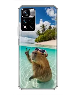 Чехол для Xiaomi Redmi Note 11 Pro Plus с картинкой «Капибара на море» Чехол для Xiaomi Redmi Note 11 Pro Plus с картинкой «Капибара на море»