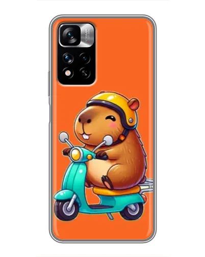 Чехол для Xiaomi Redmi Note 11 Pro Plus с картинкой «Капибара на скутере»