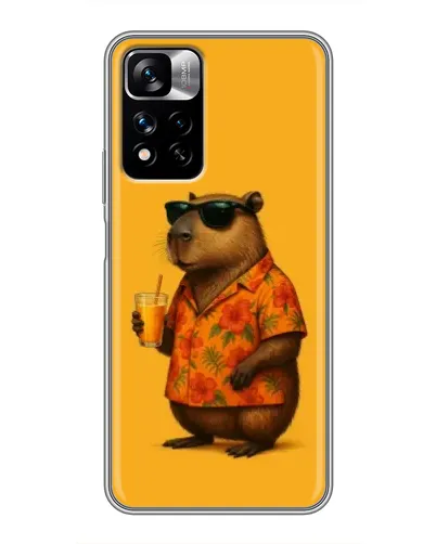 Чехол для Xiaomi Redmi Note 11 Pro Plus с картинкой «Капибара на отдыхе»
