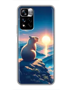 Чехол для Xiaomi Redmi Note 11 Pro Plus с картинкой «Закат солнца с капибарой» Чехол для Xiaomi Redmi Note 11 Pro Plus с картинкой «Закат солнца с капибарой»