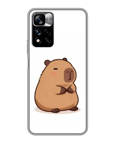 Чехол для Xiaomi Redmi Note 11 Pro Plus с картинкой «Толстенькая капибара»