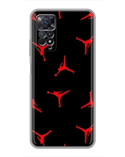 Чехол для Xiaomi Redmi Note 11 Pro с картинкой «Jordan Red Pattern»