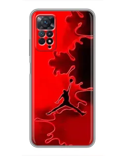 Чехол для Xiaomi Redmi Note 11 Pro с картинкой «Jordan Red Smoke»