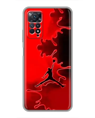 Чехол для Xiaomi Redmi Note 11 Pro с картинкой «Jordan Red Smoke»