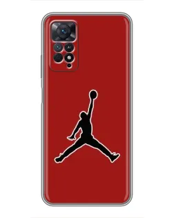 Чехол для Xiaomi Redmi Note 11 Pro с картинкой «Jordan Red Back»