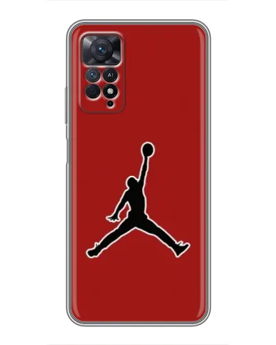 Чехол для Xiaomi Redmi Note 11 Pro с картинкой «Jordan Red Back»