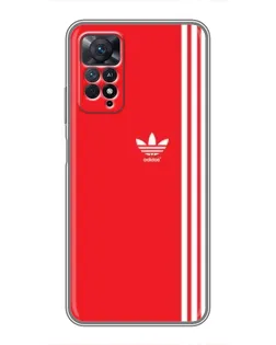 Чехол для Xiaomi Redmi Note 11 Pro с картинкой «Красный минимализм Adidas»