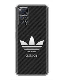 Чехол для Xiaomi Redmi Note 11 Pro с картинкой «Adidas Карбоновая текстура»