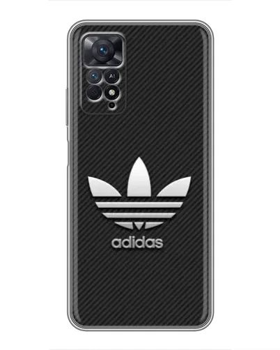 Чехол для Xiaomi Redmi Note 11 Pro с картинкой «Adidas Карбоновая текстура»