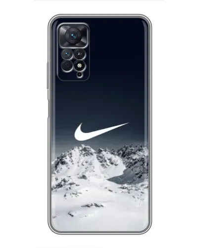 Чехол для Xiaomi Redmi Note 11 Pro с картинкой «Nike — зимние горы»