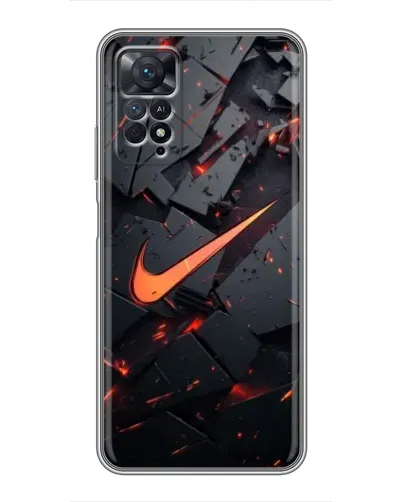 Чехол для Xiaomi Redmi Note 11 Pro с картинкой «Nike — эффект разломов»