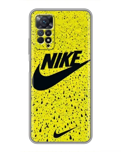 Чехол для Xiaomi Redmi Note 11 Pro с картинкой «Желтый текстурный Nike»
