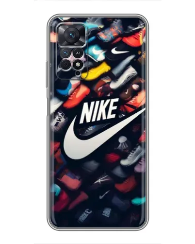 Чехол для Xiaomi Redmi Note 11 Pro с картинкой «Коллекция кроссовок Nike»
