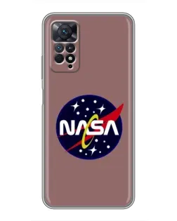Чехол для Xiaomi Redmi Note 11 Pro с картинкой «NASA — ретро космос»