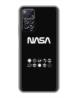 Чехол для Xiaomi Redmi Note 11 Pro с картинкой «NASA — технический принт»