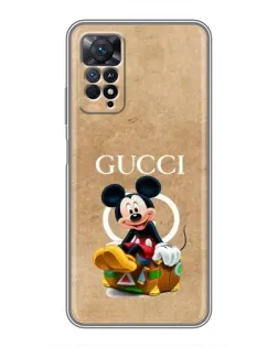 Чехол для Xiaomi Redmi Note 11 Pro с картинкой «Микки Маус Gucci — крафт»