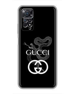 Чехол для Xiaomi Redmi Note 11 Pro с картинкой «Gucci — серебряная змея»