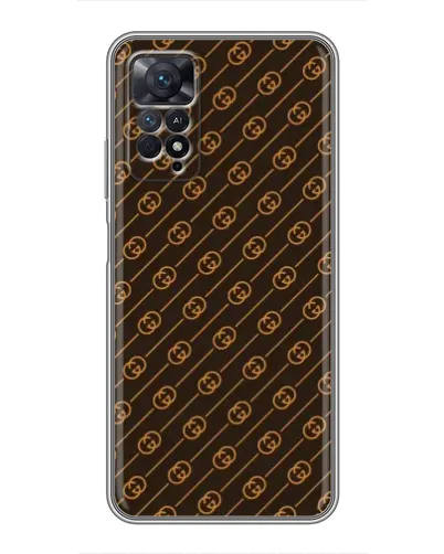 Чехол для Xiaomi Redmi Note 11 Pro с картинкой «Gucci — золотые диагонали»