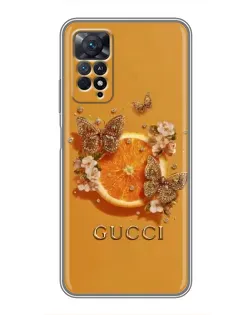 Чохол для Xiaomi Redmi Note 11 Pro з картинкою «Gucci — золоті метелики» Чохол для Xiaomi Redmi Note 11 Pro з картинкою «Gucci — золоті метелики»
