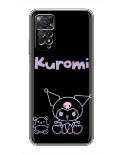 Чохол для Xiaomi Redmi Note 11 Pro з картинкою «Kuromi — чорний мінімалізм»