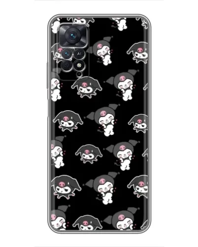 Чехол для Xiaomi Redmi Note 11 Pro с картинкой «Черный паттерн Kuromi»