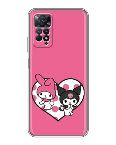 Чехол для Xiaomi Redmi Note 11 Pro с картинкой «Kuromi и My Melody»