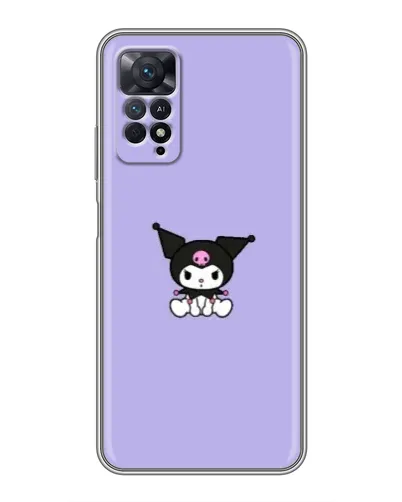 Чехол для Xiaomi Redmi Note 11 Pro с картинкой «Kuromi — фиолетовый минимализм»