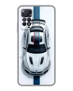 Чехол для Xiaomi Redmi Note 11 Pro с картинкой «Вид сверху — BMW M»