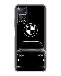 Чехол для Xiaomi Redmi Note 11 Pro с картинкой «BMW — взгляд из темноты»