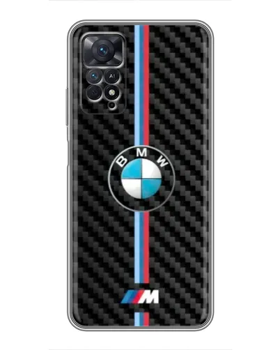 Чехол для Xiaomi Redmi Note 11 Pro с картинкой «Эмблема BMW и карбон»
