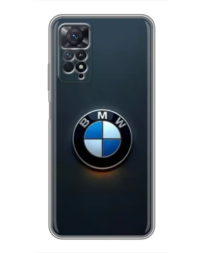 Чехол для Xiaomi Redmi Note 11 Pro с картинкой «Логотип BMW — минимализм»