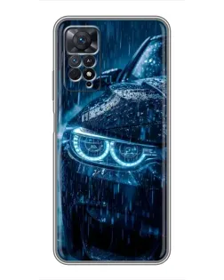 Чохол для Xiaomi Redmi Note 11 Pro з картинкою «BMW під дощем»