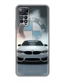 Чохол для Xiaomi Redmi Note 11 Pro з картинкою «BMW в білому диму»