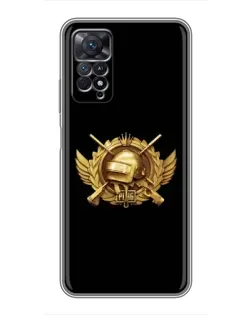 Чехол для Xiaomi Redmi Note 11 Pro с картинкой «PUBG — оранжевый градиент»