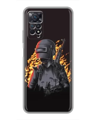 Чехол для Xiaomi Redmi Note 11 Pro с картинкой «PUBG — огненный силуэт» Чехол для Xiaomi Redmi Note 11 Pro с картинкой «PUBG — огненный силуэт»
