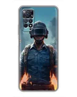 Чехол для Xiaomi Redmi Note 11 Pro с картинкой «PUBG — реалистичный герой»