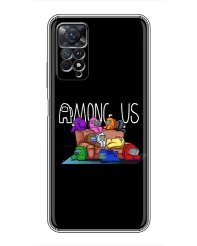 Чехол для Xiaomi Redmi Note 11 Pro с картинкой «Логотип Among Us»