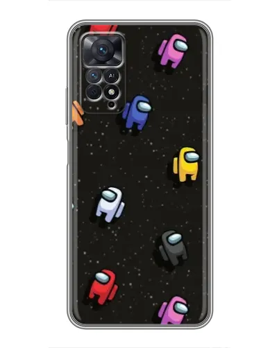 Чехол для Xiaomi Redmi Note 11 Pro с картинкой «Космический паттерн Among Us»