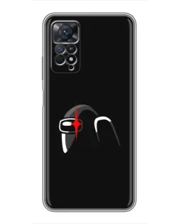 Чехол для Xiaomi Redmi Note 11 Pro с картинкой «Among Us шлем»